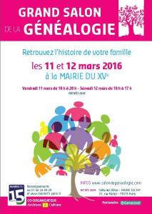 salon genealogie 2016-03-11 Paris